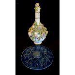 An English Porcelain Foliate Encrusted C