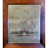 A William IV Wool and Silkwork Sampler w