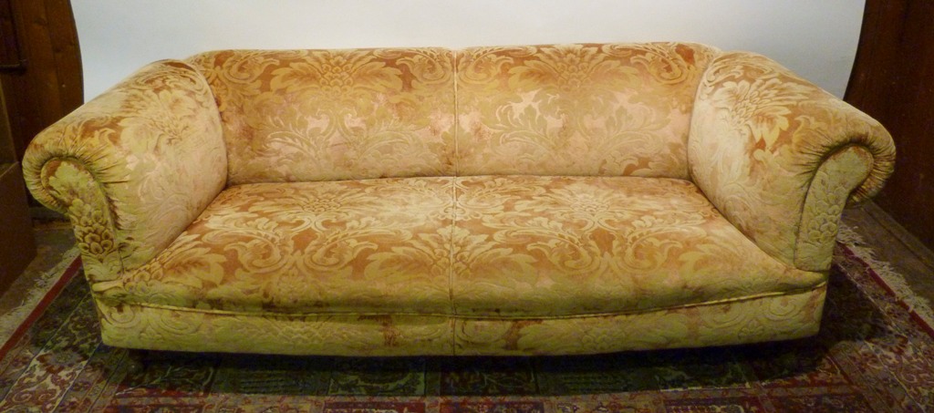A Chesterfield Type Large Sofa, with scr