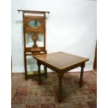 A 1930's Oak Draw-leaf Dining Table with