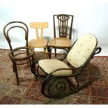 A Bentwood Rocking Chair, together with