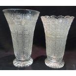 A Good Quality Cut Glass Large Flower Va