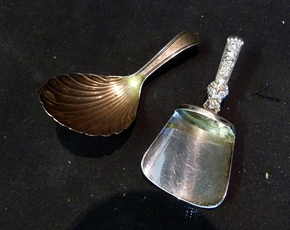 A William IV Silver Caddy Spoon with Sca