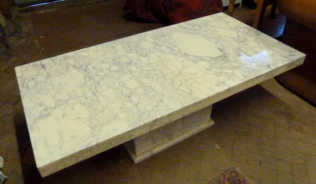 A Large Rectangular Marble Coffee Table,