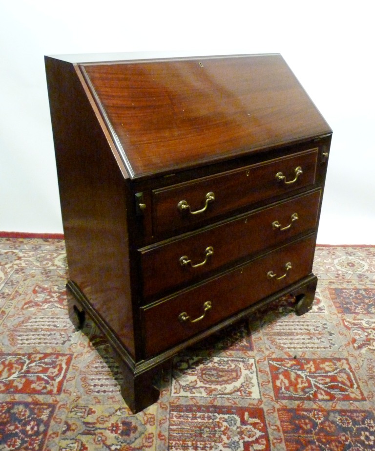 A Mahogany Small Bureau, the fall front