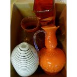 A Collection Art Glass Vases and Other G