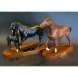 A Beswick Model 'Black Beauty and Foal',