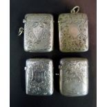 A Birmingham Silver Vesta Case of Slight