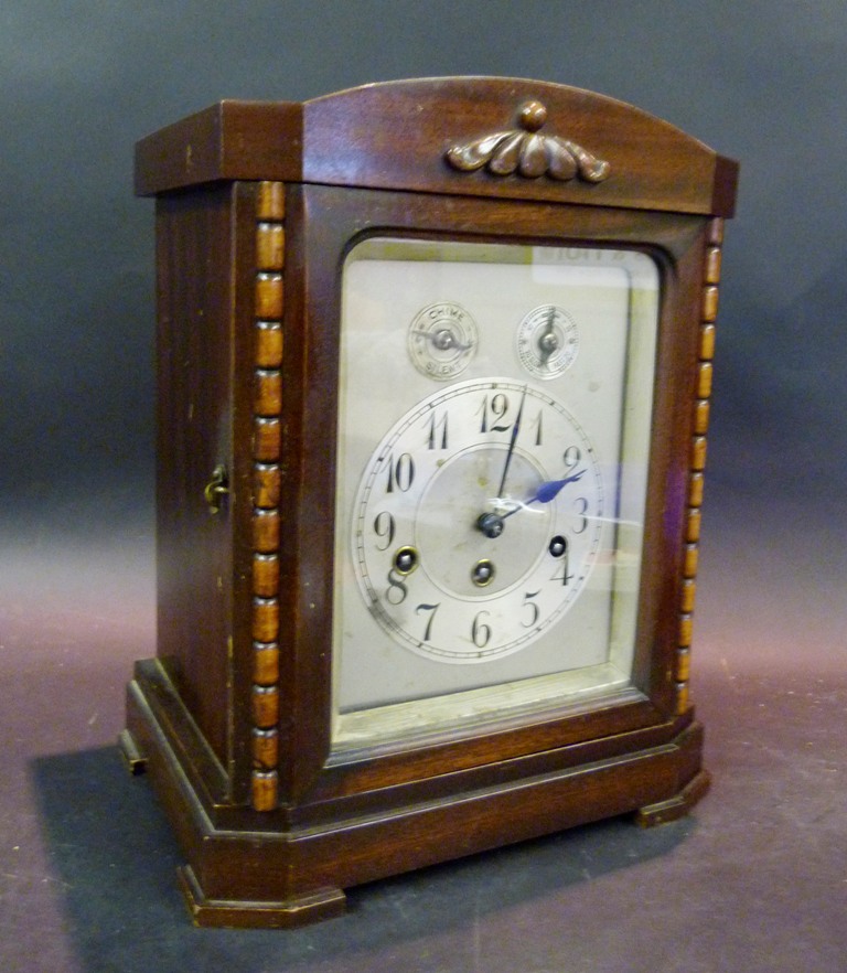 An Edwardian Mahogany Cased Mantel Clock