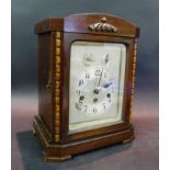 An Edwardian Mahogany Cased Mantel Clock