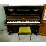 A Walnut Cased Upright Piano by William