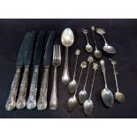 A Small Collection of Silver Flatware, t