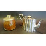 A Silver Plated Teapot, together with an