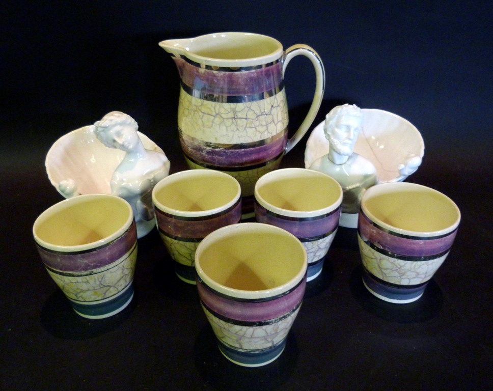 A Susie Cooper Drinking Set, comprising