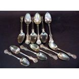 A Set of Six Victorian Silver Dessert Sp