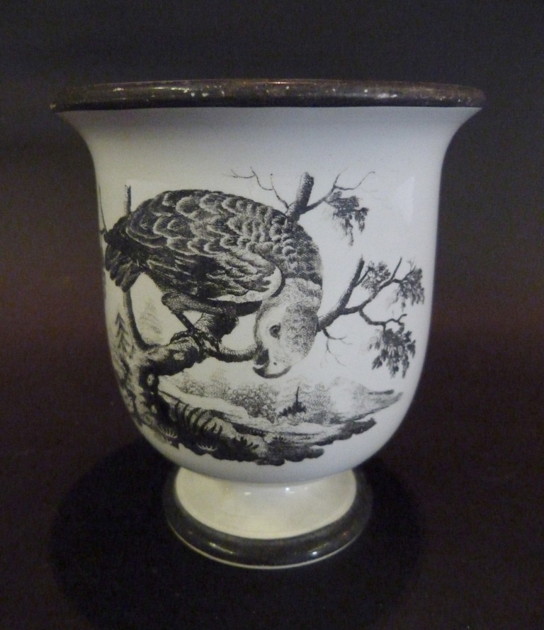 A 19th Century Creamware Vase, monochrom