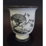 A 19th Century Creamware Vase, monochrom