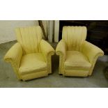 A Pair of Art Deco Upholstered Armchairs