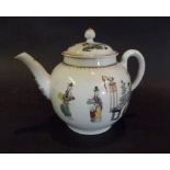 An Early Worcester Porcelain Teapot, dec