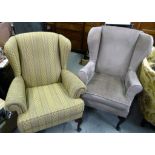 A Modern Upholstered Wingback Armchair,