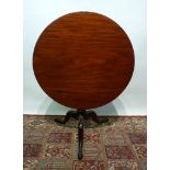 A George III Mahogany Tilt Top Table, th