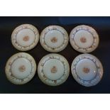 A Set of Six 19th Century Meissen Porcel