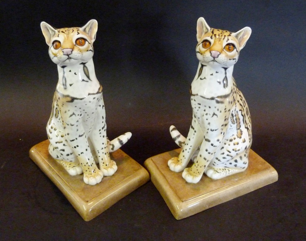 A Pair of Porcelain Models in the form o