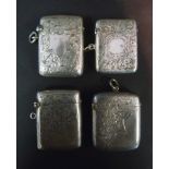 A Birmingham Silver Vesta Case of Engrav