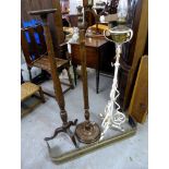 A Painted Wrought Iron Lamp Standard, to