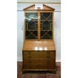 A George III Mahogany Bureau Bookcase, t