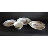 A Chinese Famille Rose Dish a/f, together with a Dresden dish,