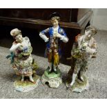 A Pair of Berlin Porcelain Figures in the form of a Lady and Gentleman in Period Dress,