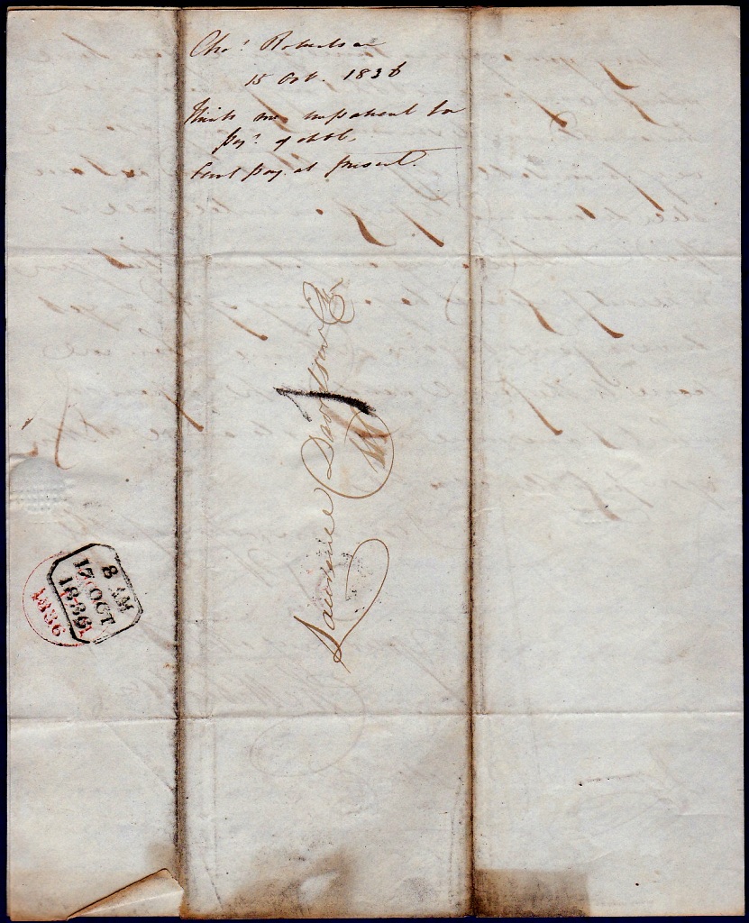 Great Britain - Scotland - Mid Lothian - 1836 EL Edinburgh, Manuscript 'l', XXX.