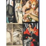 Art  - 21 Modern postcards including Tamara de Lempicka, Arthur Rackham + George Barbier.