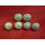 Merchant Navy Buttons - (2) Large and (4) Small, Peninsula and Orient Line. Good