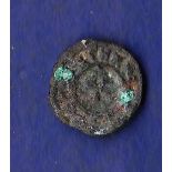 Ancient Axumite Kings - Anonymous  Copper.  Date 450AD.  Obv: Head + shoulder, two part legend; Rev: