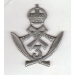 3rd Queen Alexandra's Own Gurkha Rifles Cap Badge.