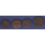 Austria 1720, 1745, 1759 & 1767 Copper range (4).