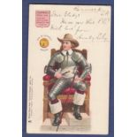 Royalty - Tuck's 'Rulers of England' series 616, Cromwell P/U 1902 (Australia) U/B