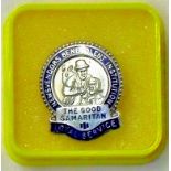 Newsvendors Benevolent Institution - Loyal Service award badge (c.1983) Named to L.J.V. Northcott