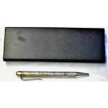 Israel' Solid Silver Pencil c.1950's - Solid silver pencil heavily embossed with a wide range of