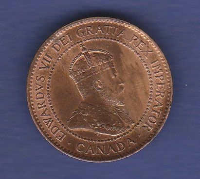 Canada - 1904 Cent, Ref KM8, Grade Good EF with almost full lustre.