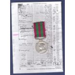 Victorian India Service Medal 1895, no clasp named to 6338 DVR R. Foulkes 60th Field Battery Royal