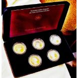 Crowns Of Golden Jubilee Monarchs (5) Silver Proofs. Each 28 Grams Silver. Retail 250.