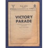 N.A.A.F.I. Victory Parade Souvenir Programme. E.N.S.A. Entertainment for H.M. Forces. 'A