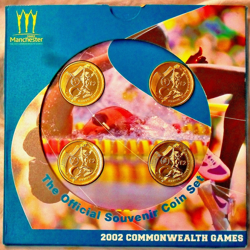 2002 Commonwealth Games £2 (4) Souvenir Set. Royal Mint Retail £45