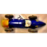 Dinky - 234 Ferrari Racing Car, Blue/Yellow '5' in White, fair. RT23L. Very scarce.