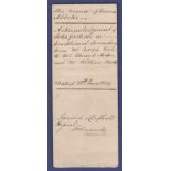 Lincolnshire -The Manor of Bourn Abbots - 28th June 1839, vellum document Acknowledgment of