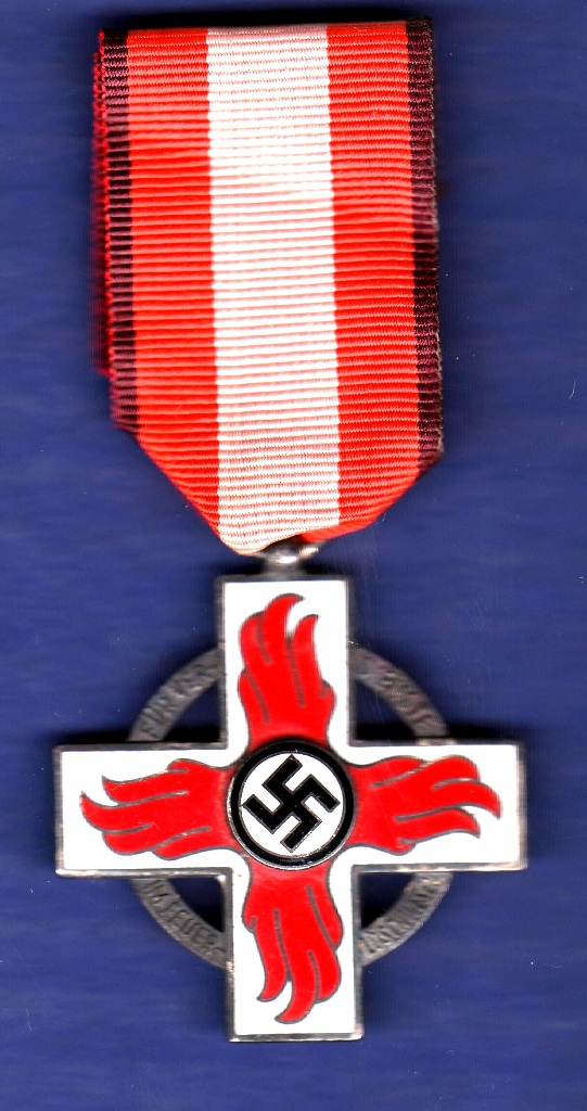 1938 German Fire Brigade Bravery Cross 1st class