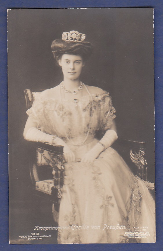 Royalty - German (Prussia) Kronprinzessin Cecille Von Prussen 1918.